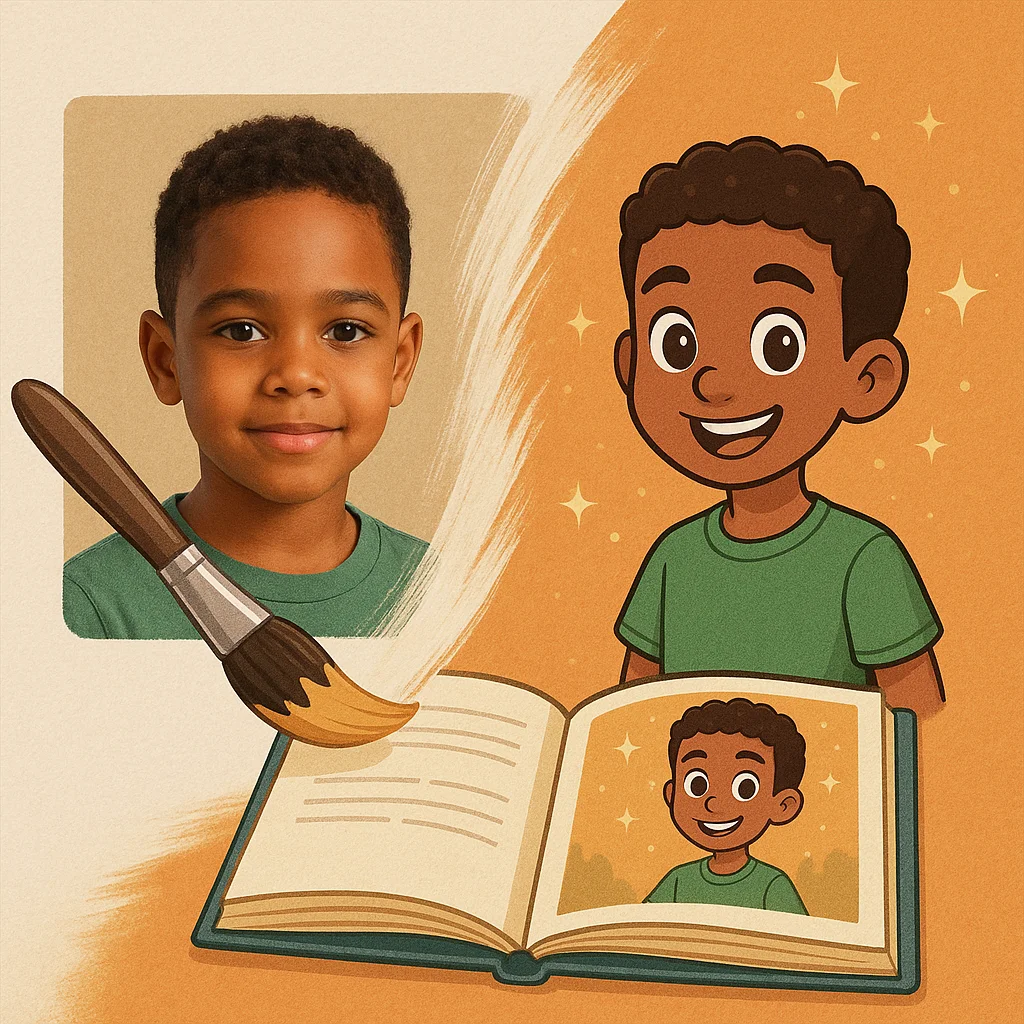 Un enfant motivé à lire avec un livre personnalisé qui éveille son intérêt et sa curiosité