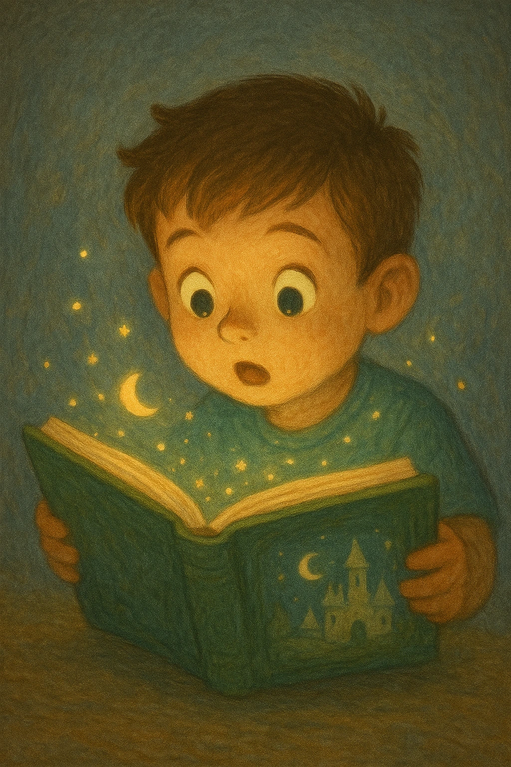 Enfant développant sa mémoire avec un livre personnalisé d'entraînement cognitif