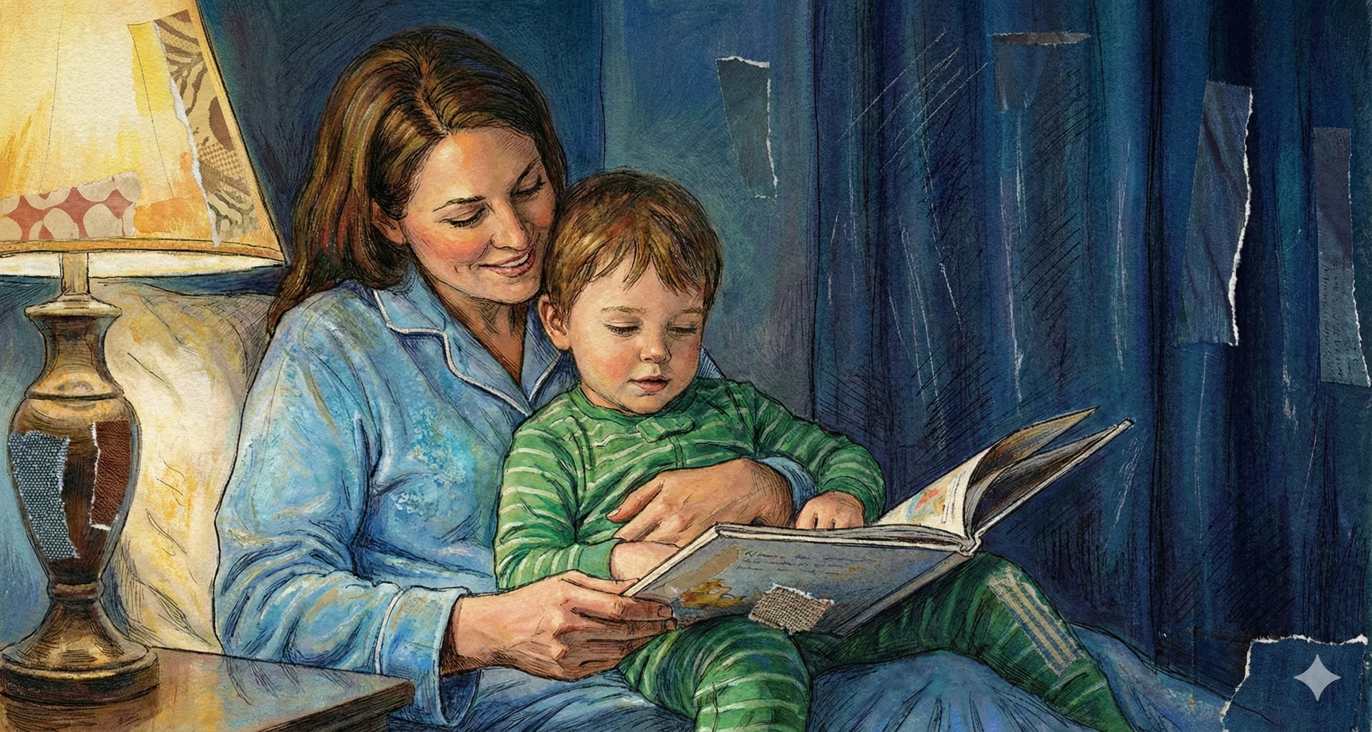 Artistic illustrations that combine drawing, painting, and collage for a unique handmade look